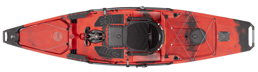 ProAngler14 360 studio topview firecracker red